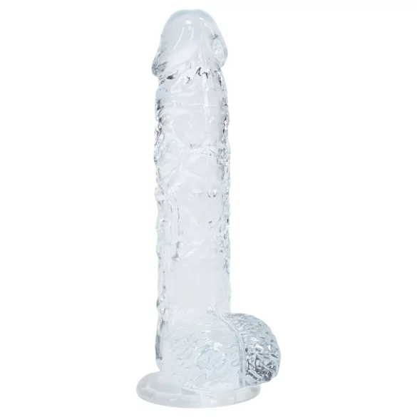 RealRock - gode réaliste avec testicules (transparent) - 12,7 cm