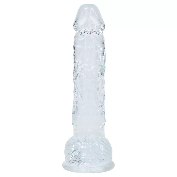 RealRock - gode réaliste avec testicules (transparent) - 12,7 cm