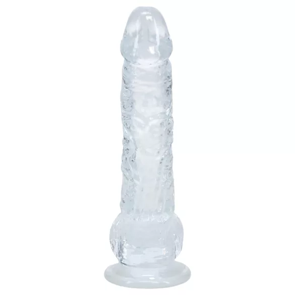 RealRock - gode réaliste avec testicules (transparent) - 12,7 cm