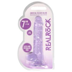   RealRock - gode réaliste transparent - silicone violet 17 cm