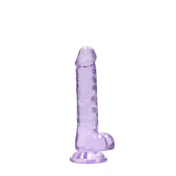 RealRock - gode réaliste transparent - silicone violet 17 cm