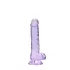RealRock - gode réaliste transparent - silicone violet 17 cm