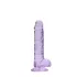 RealRock - gode réaliste transparent - silicone violet 17 cm