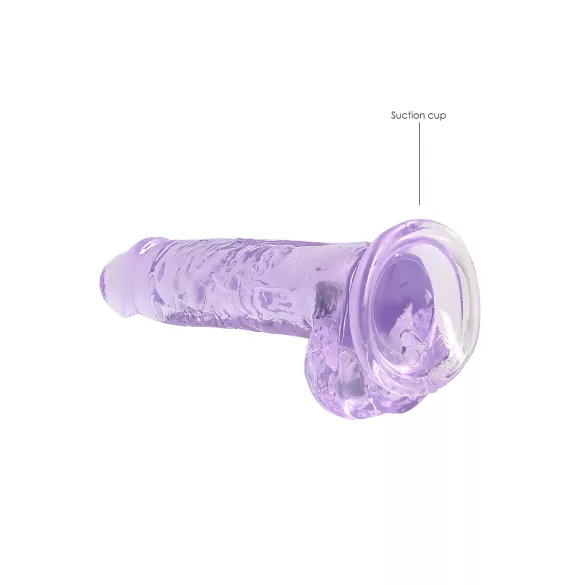 RealRock - gode réaliste transparent - silicone violet 17 cm