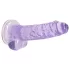 RealRock - gode réaliste transparent - silicone violet 17 cm