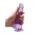RealRock - gode réaliste transparent - silicone violet 17 cm