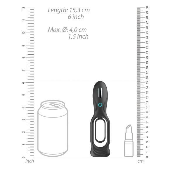 No.88 - anneau pénien vibrant - silicone noir