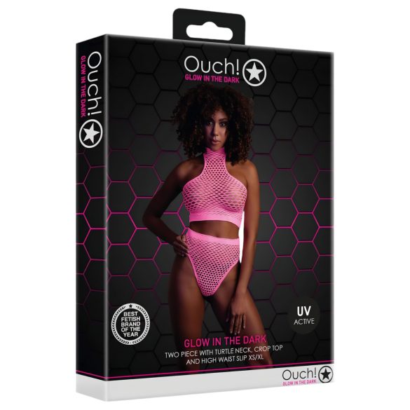 Ouch! - ensemble lingerie phosphorescent - rose