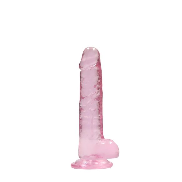 RealRock - gode réaliste translucide - rose - 17cm