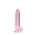 RealRock - gode réaliste translucide - rose - 17cm