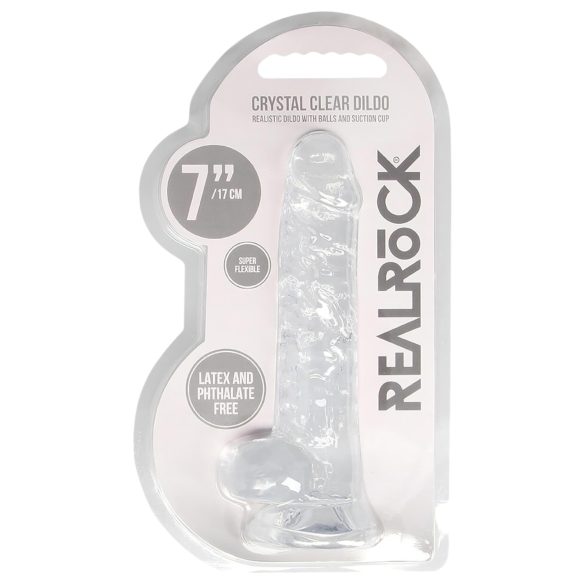 RealRock - gode réaliste transparent - silicone transparent 17cm