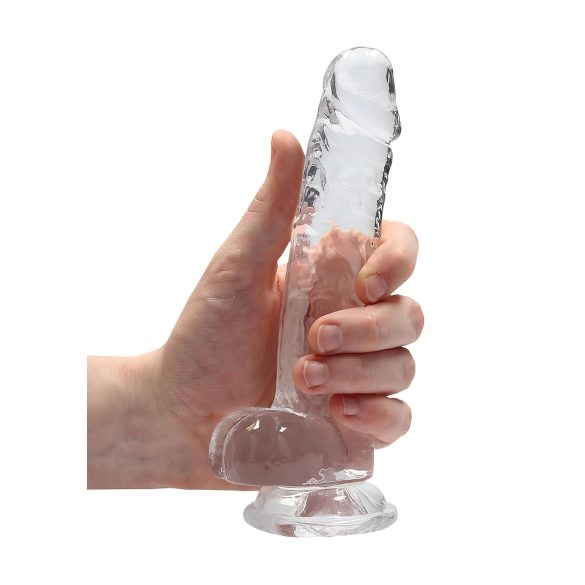 RealRock - gode réaliste transparent - silicone transparent 17cm