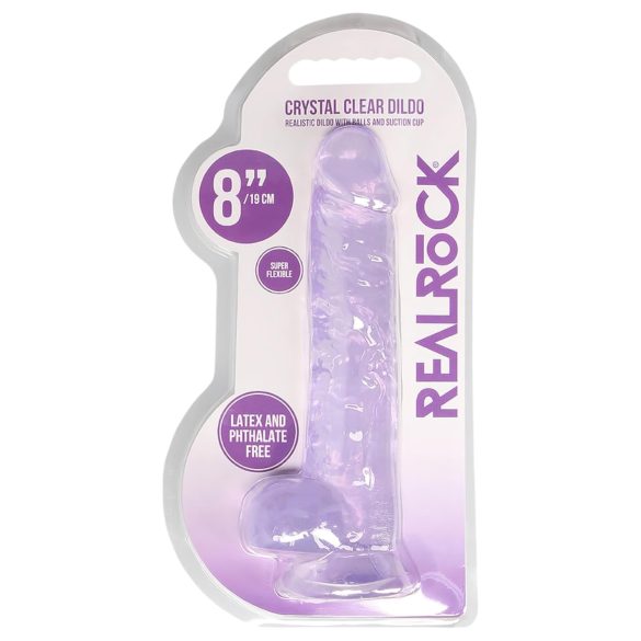 RealRock - gode réaliste transparent - violet 19cm