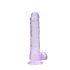 RealRock - gode réaliste transparent - violet 19cm