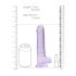 RealRock - gode réaliste transparent - violet 19cm