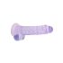 RealRock - gode réaliste transparent - violet 19cm