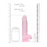 RealRock - godemichet réaliste transparent - rose 19cm