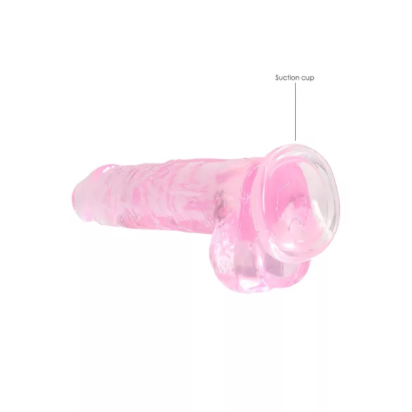 RealRock - godemichet réaliste transparent - rose 19cm