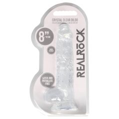 RealRock - gode réaliste transparent - 19 cm