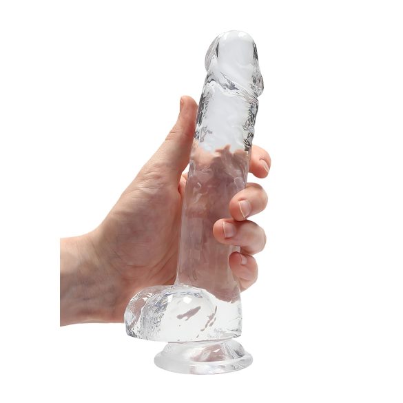 RealRock - gode réaliste transparent - 19 cm