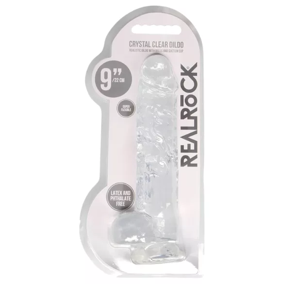 RealRock - gode réaliste transparent - silicone transparent 22cm