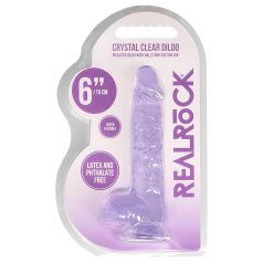 RealRock - gode réaliste transparent - violet - 15cm