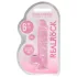 RealRock - godemichet réaliste transparent - silicone rose 15cm