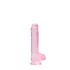 RealRock - godemichet réaliste transparent - silicone rose 15cm