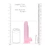 RealRock - godemichet réaliste transparent - silicone rose 15cm