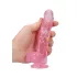 RealRock - godemichet réaliste transparent - silicone rose 15cm