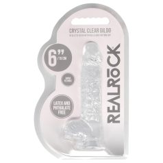 RealRock - gode réaliste transparent - 15 cm