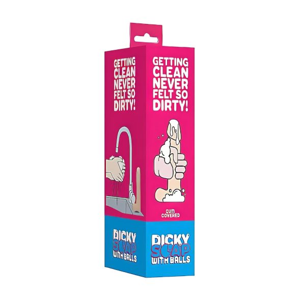 Dicky Cum - savon pénis avec testicules - naturel 250g