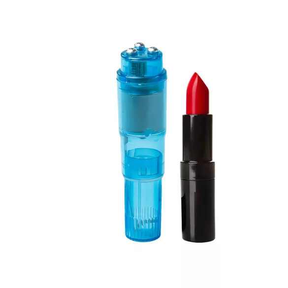 Easytoys - mini vibromasseur set - 5 accessoires - bleu