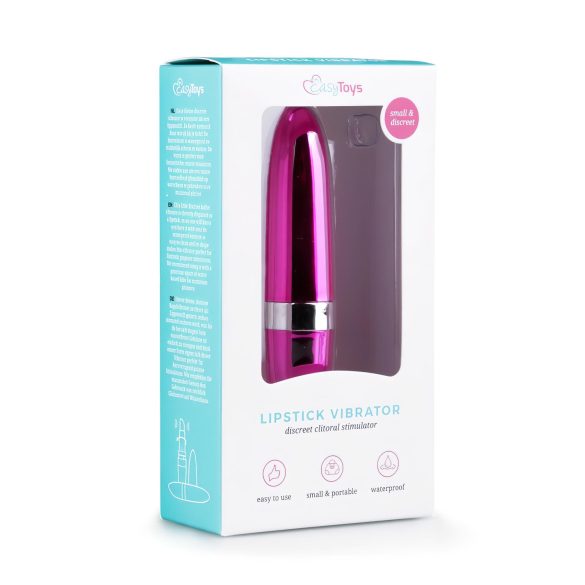Easytoys - mini vibromasseur étanche forme rouge à lèvres - rose