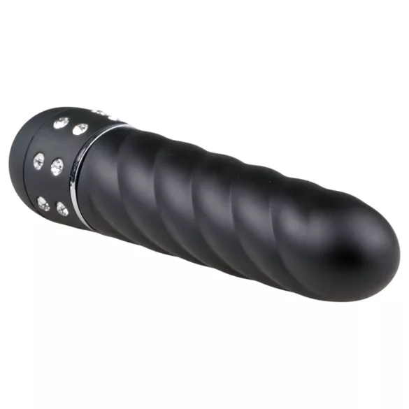Easytoys - vibromasseur wand torsadé - silicone noir