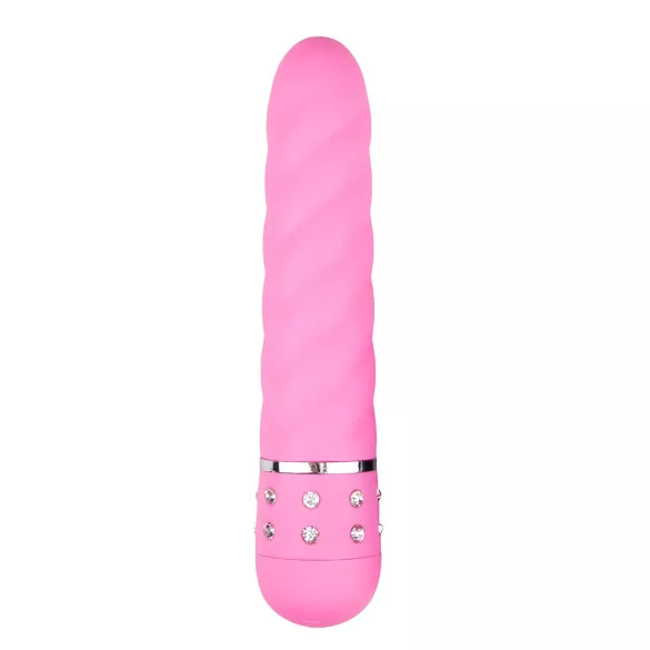 Easytoys Diamond - vibromasseur wand torsadé - silicone rose