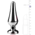 Easytoys - plug anal en métal avec bijou rose - argenté 3,5cm