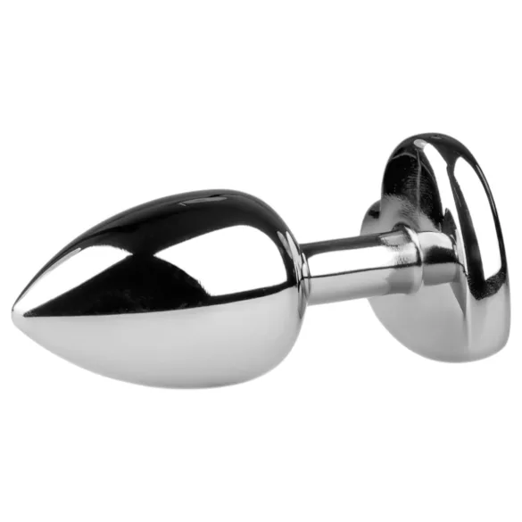 Easytoys - plug anal métal avec pierre cœur - argent blanc
