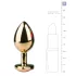 Easytoys - plug anal en métal doré - bijou rose - 3 cm