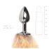 Easytoys Fox NO1 - plug anal métal queue de renard - argent roux