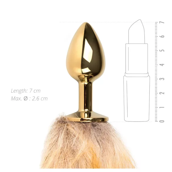 Easytoys Fox NO1 - plug anal métal queue de renard - or/roux