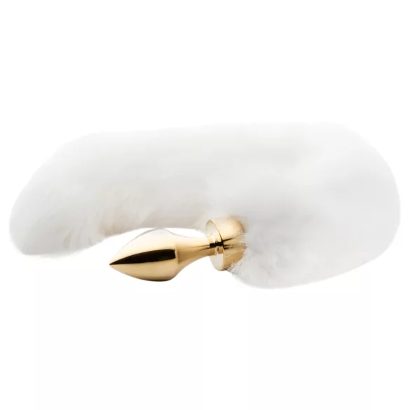 Easytoys Fox NO13 - plug anal métal queue de renard - doré blanc