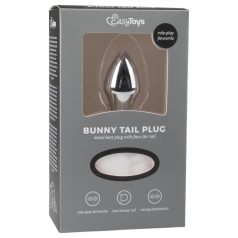   Easytoys Bunny NO1 - plug anal métal queue de lapin - argent blanc