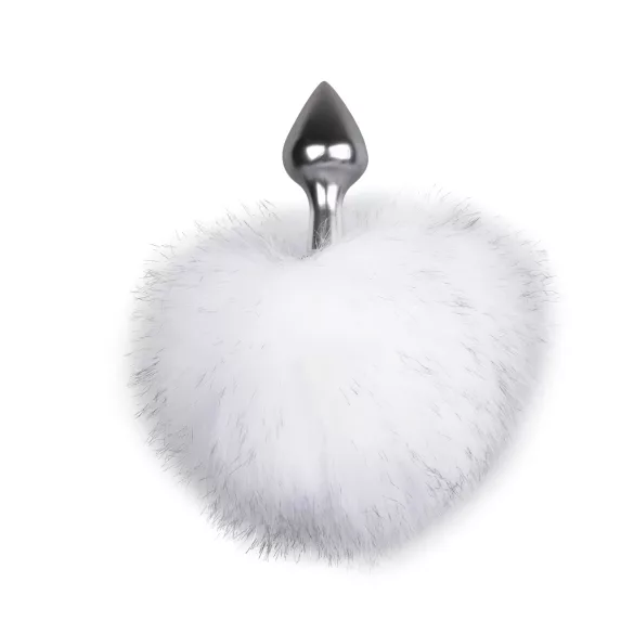 Easytoys Bunny NO1 - plug anal métal queue de lapin - argent blanc