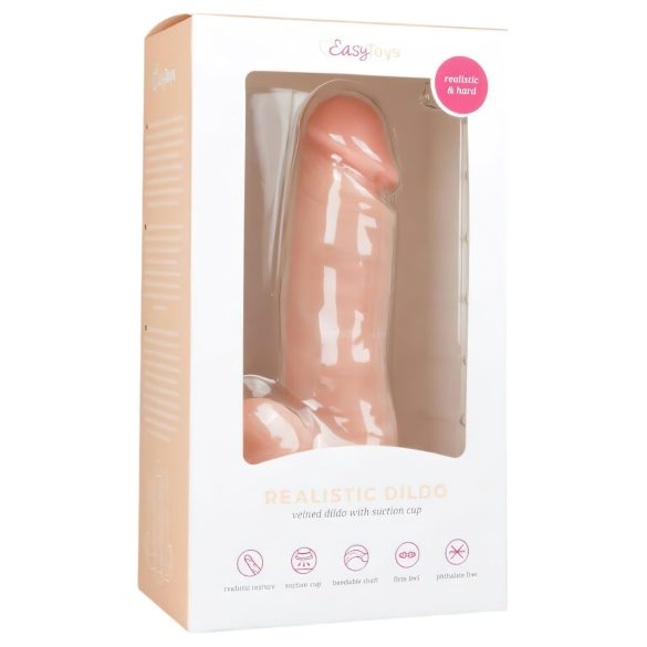 Easytoys - gode ventouse avec testicules - 17,5 cm - couleur chair