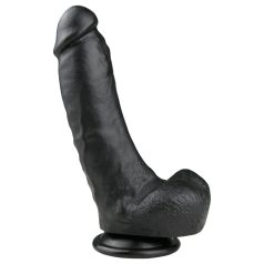 Easytoys - gode avec ventouse et testicules - 20cm - noir