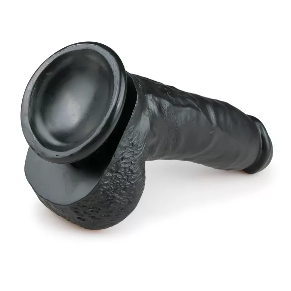 Easytoys - gode avec ventouse et testicules - 20cm - noir
