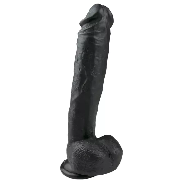 Easytoys - gode ventouse réaliste avec testicules - noir 26,5cm
