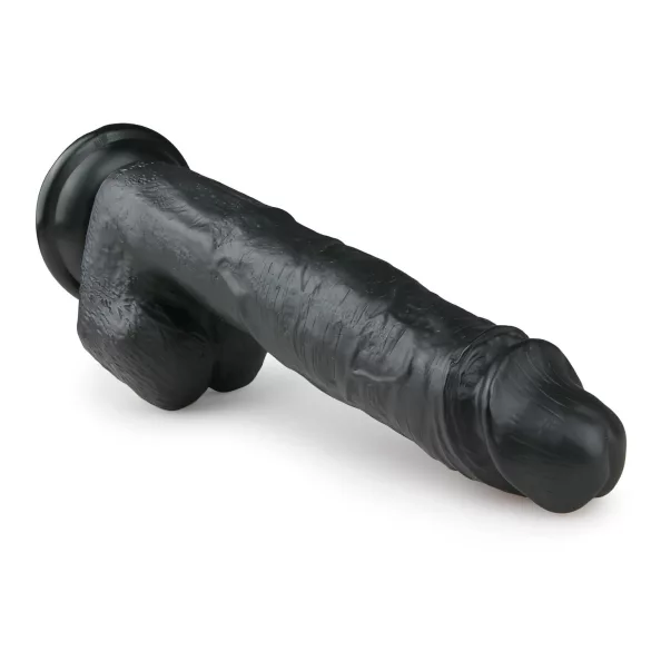 Easytoys - gode ventouse réaliste avec testicules - noir 26,5cm