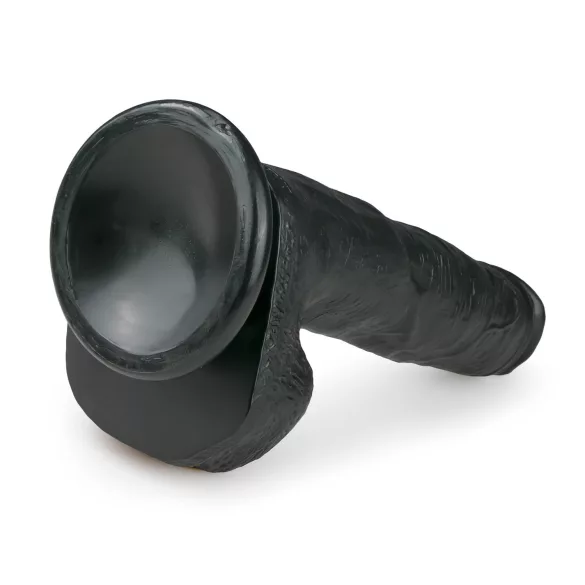 Easytoys - gode ventouse réaliste avec testicules - noir 26,5cm